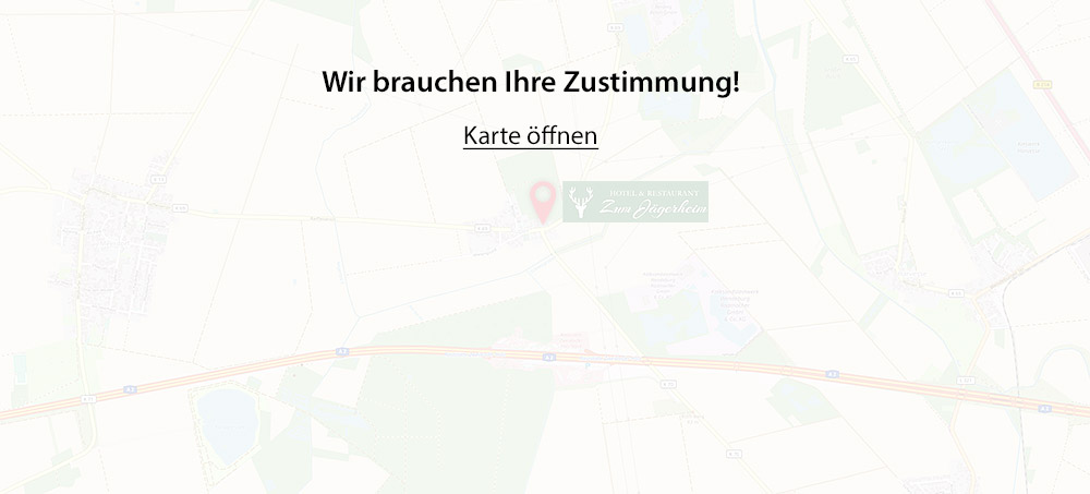 Google Anfahrtsskizze zum Hotel & Restaurant Zum Jägerheim mit Einverständnis
